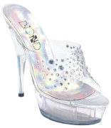 Sandalo trasparente con swarovski