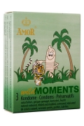 Profilattici Amor Wild Moments Stimolanti e Ritardanti 3pz